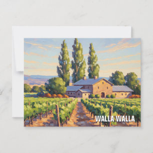 Walla Walla Washington Travel Postcard