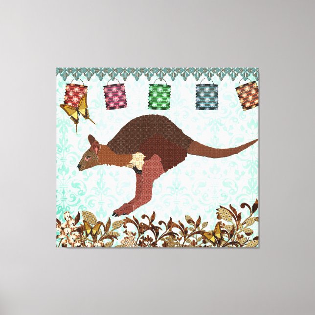 Wallaby Blue Misty Day Canvas Art (Front)