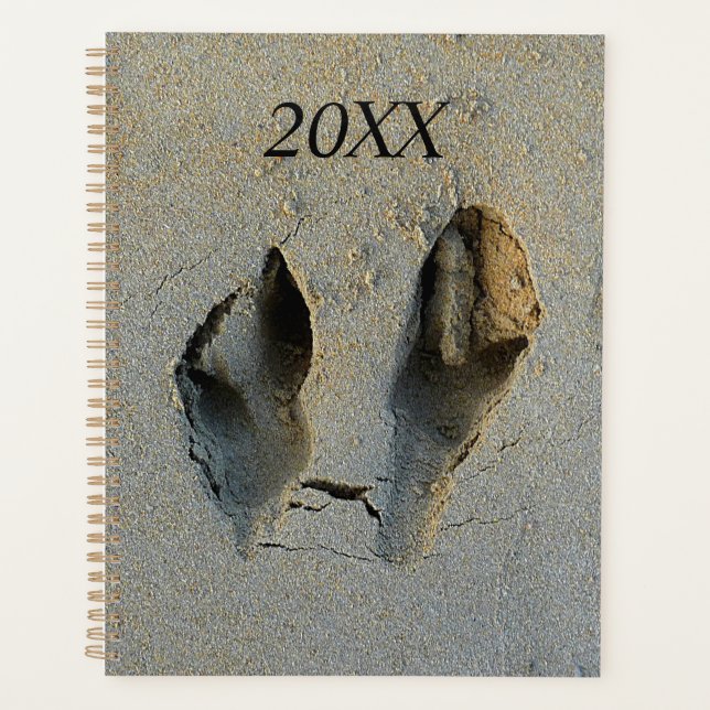 Wallaby Footprints in Sand Planner (Front)