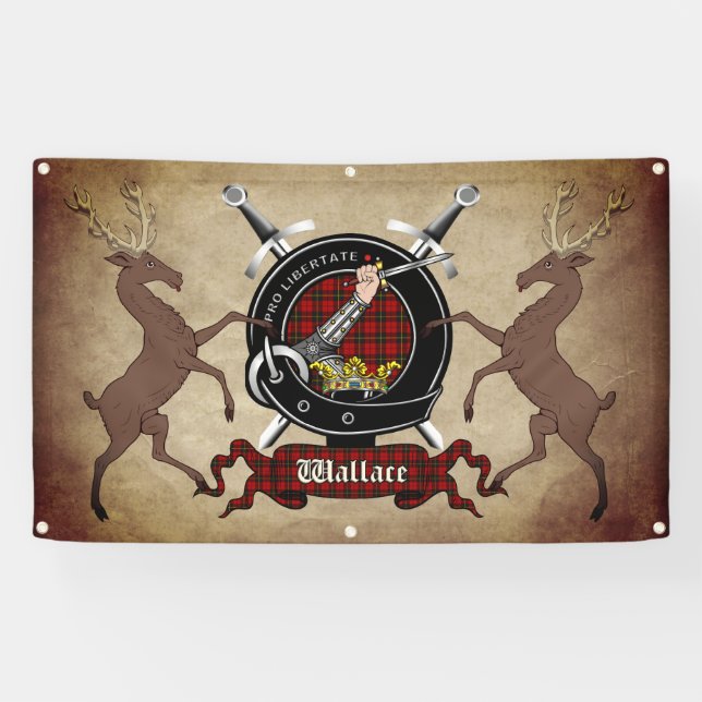 Wallace Clan Badge 3x5 Banner (Horizontal)