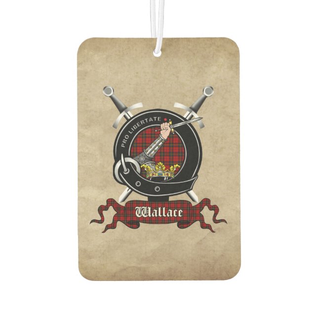 Wallace Clan Badge Car Freshener (Back)