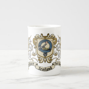 Wallace Clan Badge & Motto Bone China Mug