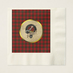 Wallace Clan Badge & Tartan Napkin