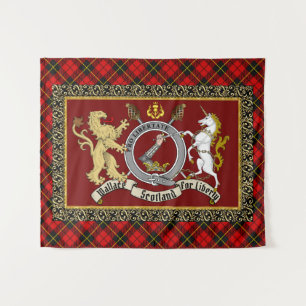 Wallace Clan Badge & Tartan Tapestry
