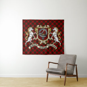 Wallace Clan Badge & Tartan Tapestry