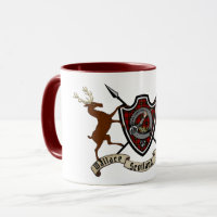 Wallace Clan Badge & Tartan w/Stags Mug