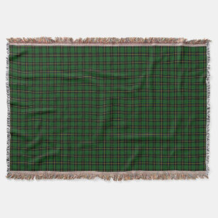 Wallace Clan Hunting Tartan Bright Green Plaid Throw Blanket