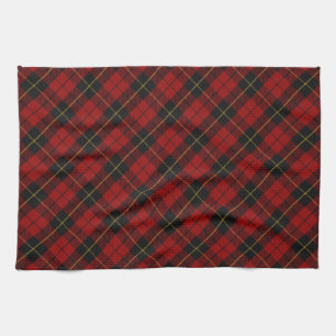 Wallace Clan Scottish Tartan Plaid Pattern Tea Towel