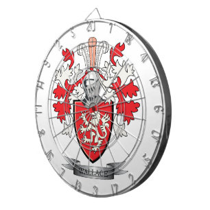Wallace Family Crest Coat of Arms Dartboard