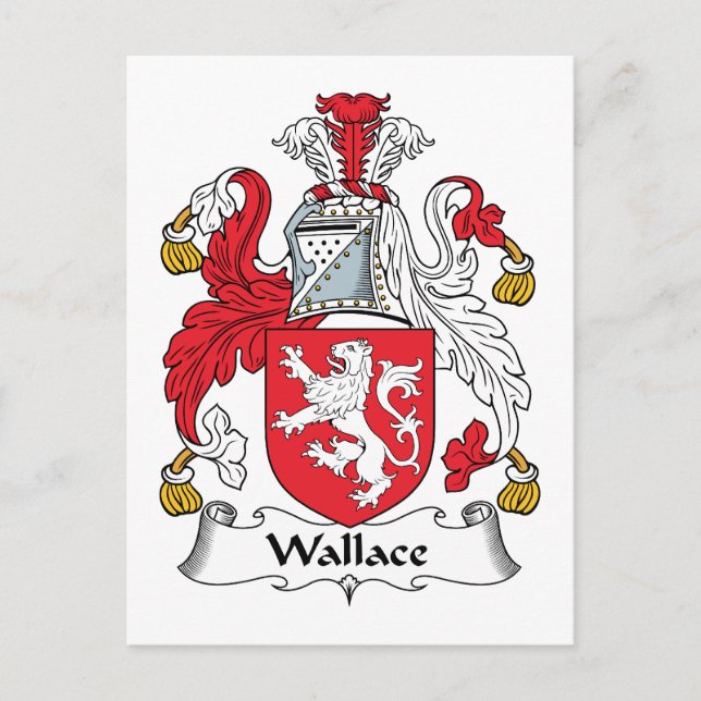 Wallace Family Crest Postcard (Front)