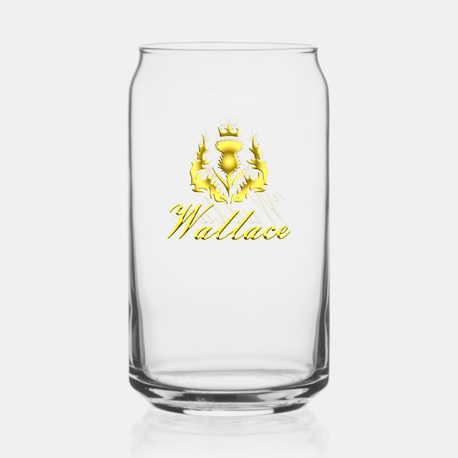Wallace Gold Crowned Thistle Can Glass (Front)