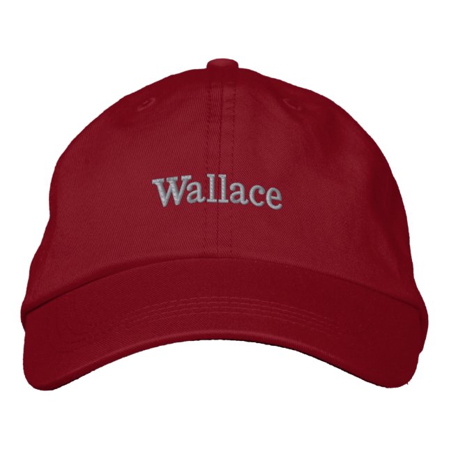 "Wallace" Mens Name Embroidered, Embroidered Hat (Front)