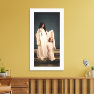 Wallace Nutting THE GUARDIAN MOTHER Canvas Print