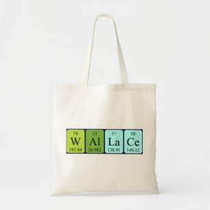 Wallace periodic table name tote bag