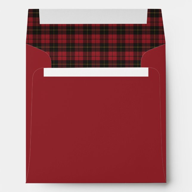 Wallace Red Weathered Original Scottish Tartan Envelope (Back (Bottom))