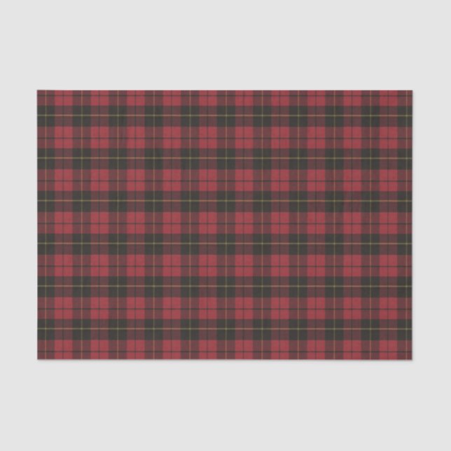 Wallace Red Weathered Original Scottish Tartan Tissue Paper (Front)