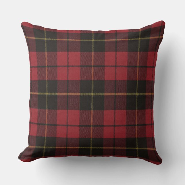 Wallace Red Weathered Original Tartan Square Cushion (Front)