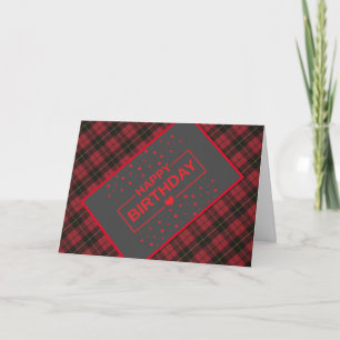 Wallace RedTartan Birthday Card