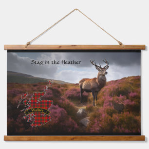 Wallace Stag in the Heather Personalised Hanging Tapestry