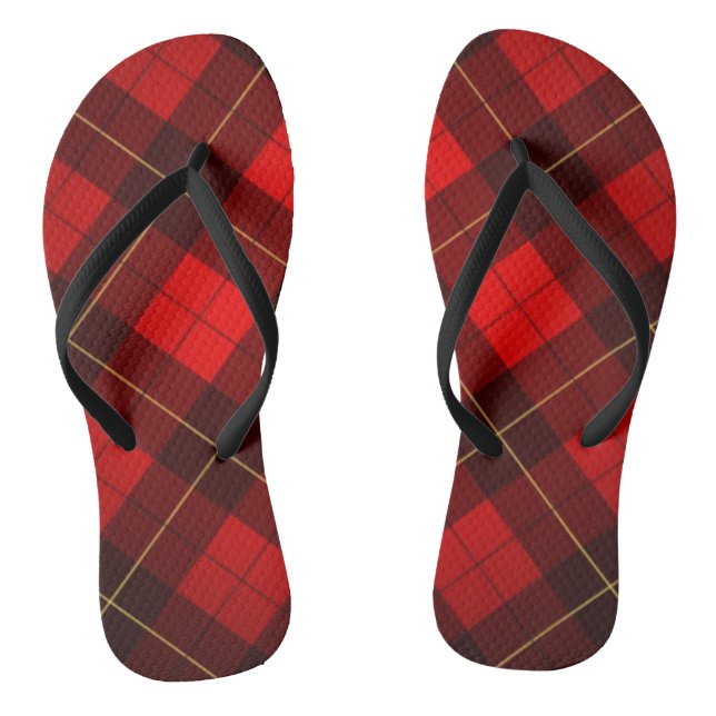 Wallace tartan background jandals (Footbed)