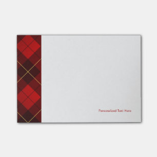 Wallace tartan background post-it notes