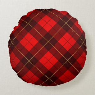 Wallace tartan background round cushion
