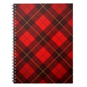 Wallace tartan background spiral notebook