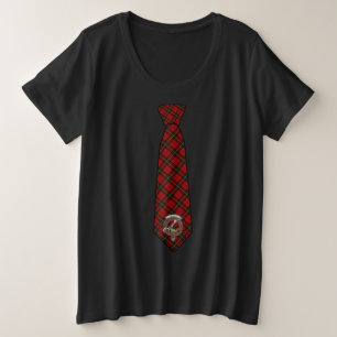 Wallace Tartan Necktie Women's Plus Size T-Shirt