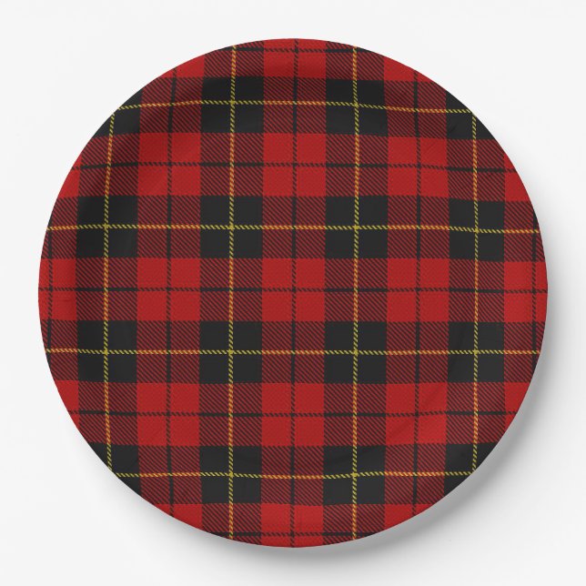 Wallace Tartan Paper Plate (Front)