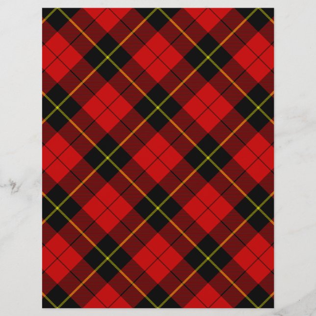 Wallace tartan red black plaid (Front)