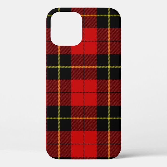 Wallace tartan red black plaid Case-Mate iPhone case (Back)