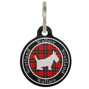 Wallace Tartan & Scottie Dog Personalized Pet Tag