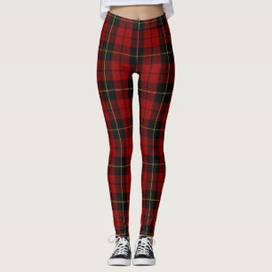 Wallace Tartan Scottish Clan Plaid Leggings
