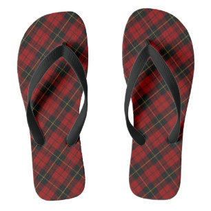 Wallace Tartan Scottish Clan Plaid Pattern Jandals