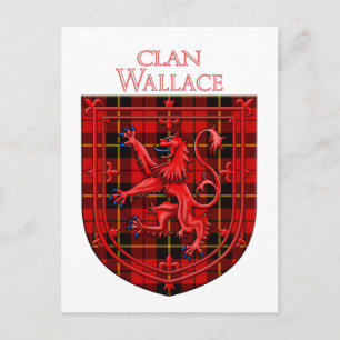 Wallace Tartan Scottish Plaid Lion Rampant Postcard