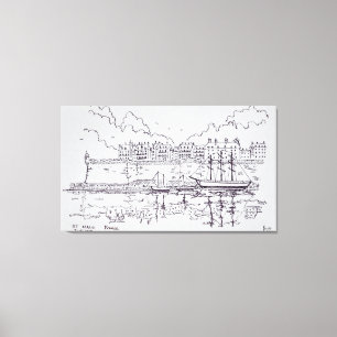 Walled city of Saint-Malo   Brittany, France Canvas Print