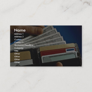 Wallet in hand business card