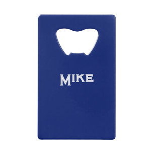 Wallet Personalise Name Bottle Opener Blue