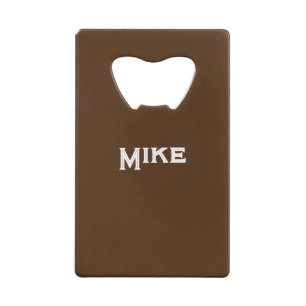 Wallet Personalise Name Bottle Opener Brown