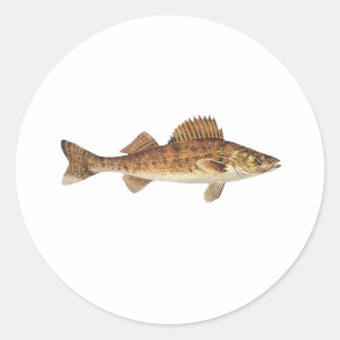 Walleye Art Classic Round Sticker