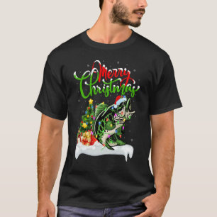 Walleye Fish Xmas Decorations Santa Walleye Chri T-Shirt