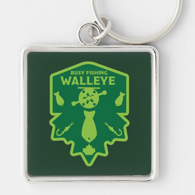 Walleye Fishing Canada Key Ring (Front)