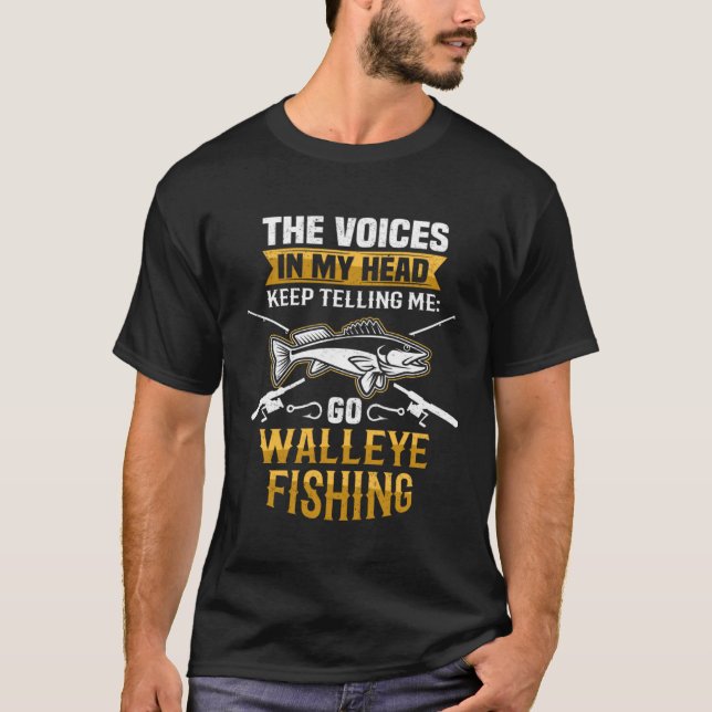 Walleye Fishing Fisherman Angler & Walleye T-Shirt (Front)