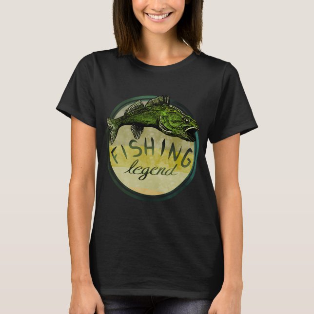 Walleye Fishing Legend T-Shirt (Front)
