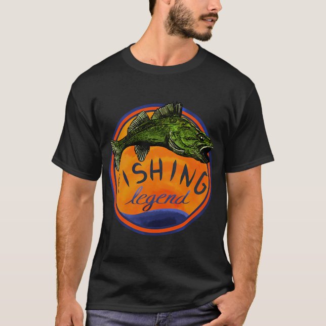 Walleye Fishing Legend T-Shirt (Front)