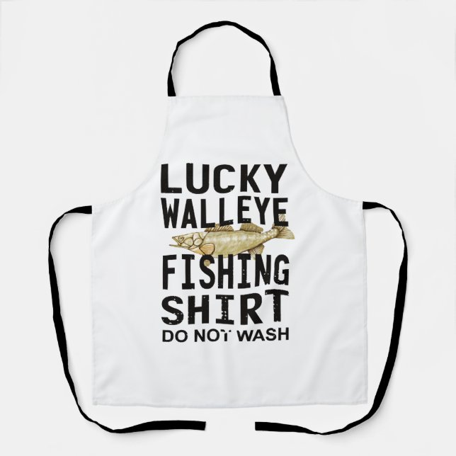 Walleye Fishing Lover Angler Walleye Fisherman Apron (Front)