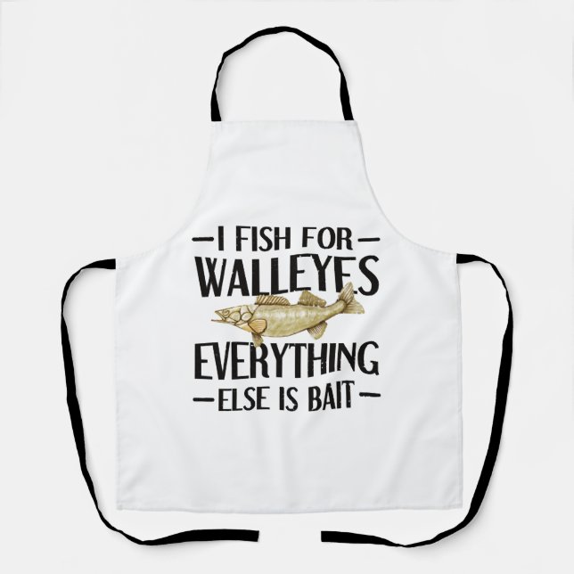 Walleye Fishing Lover Angler Walleye Fisherman Apron (Front)