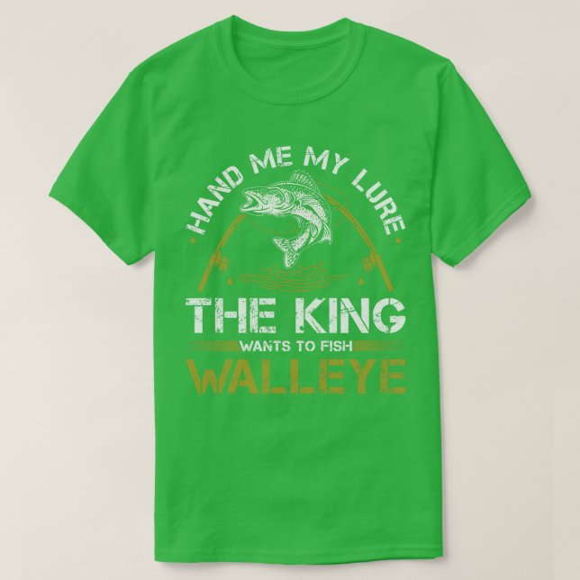 Walleye Fishing Lure Fisherman T-Shirt (Design Front)