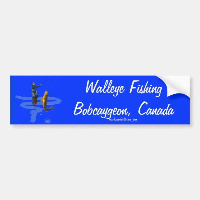 Walleye Fishing Outdoor Fisherman's Sporting Gift Bumper Sticker (Front)