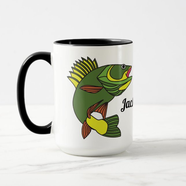 Walleye Fishing Personalised Mug (Left)